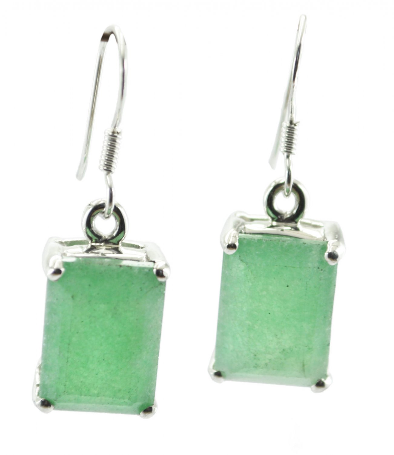 pleasing India Emerald 925 Sterling Silver Green Earring Natural indian US
