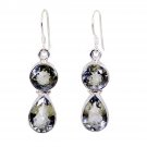 pulchritudinous Green Amethyst Sterling Silver Green Earring genuine Designer US