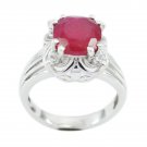 captivating Indian Ruby 925 Sterling Silver Red Ring Natural india US