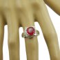 captivating Indian Ruby 925 Sterling Silver Red Ring Natural india US