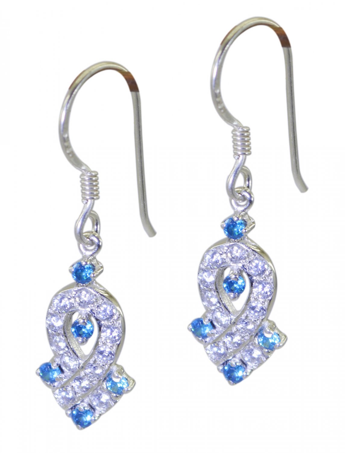 gorgeous Multi CZ 925 Solid Sterling Silver Multi Earring Natural jewellery US