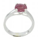 delicate Indian Ruby 925 Sterling Silver Red Ring Natural gemstone US