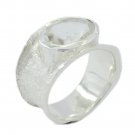 ideal Crystal Quartz 925 Sterling Silver White Ring genuine supplies US