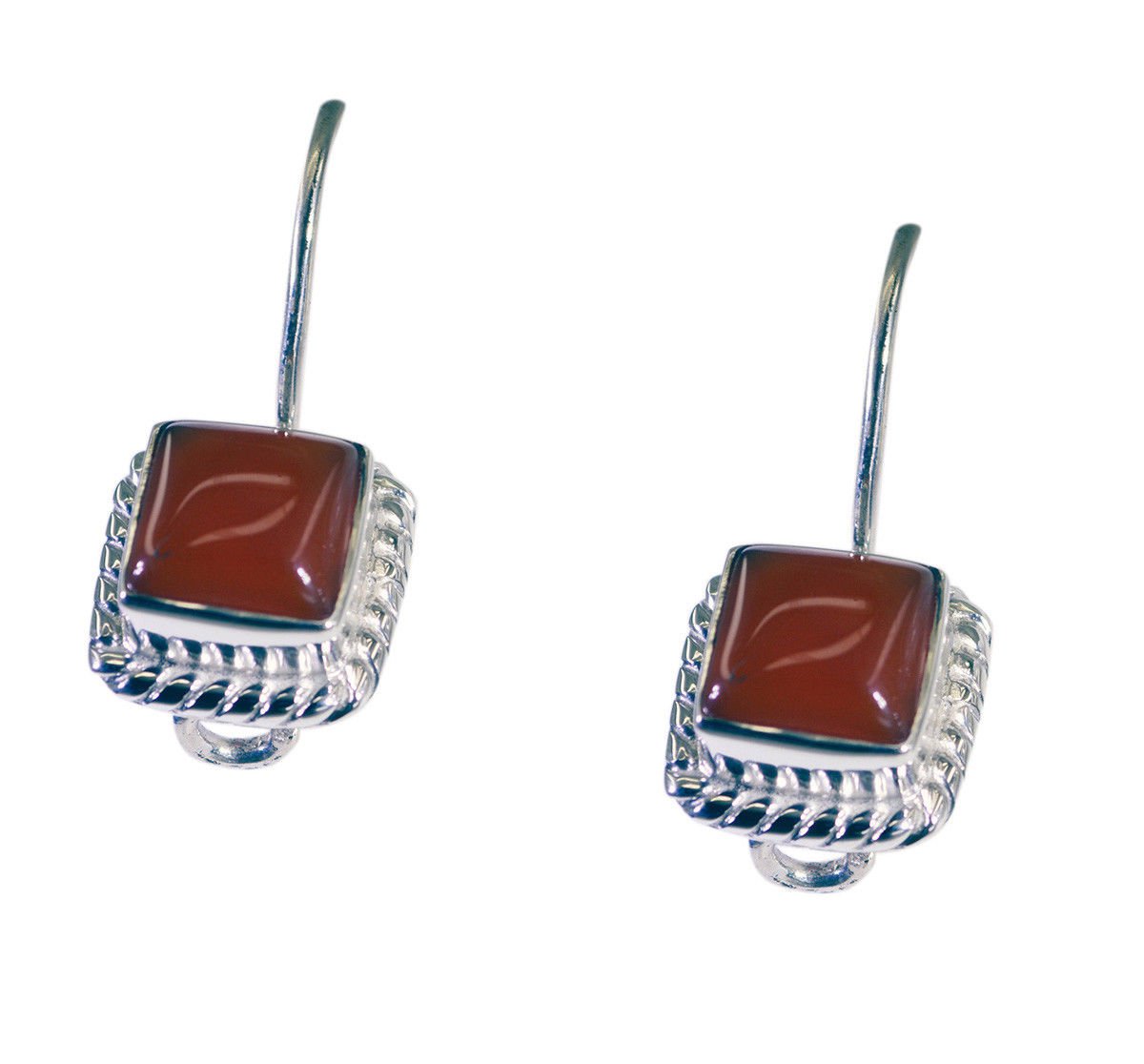 fair Red Onyx 925 Solid Sterling Silver Red Earring Natural supplies US