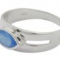 elegant Blue Chalcedony 925 Sterling Silver Blue Ring genuine handcrafted US