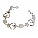 fascinating Rainbow Moonstone 925 Solid Sterling Silver White Bracelet US