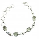 splendid Green Amethyst 925 Sterling Silver Green Bracelet Natural supplies US