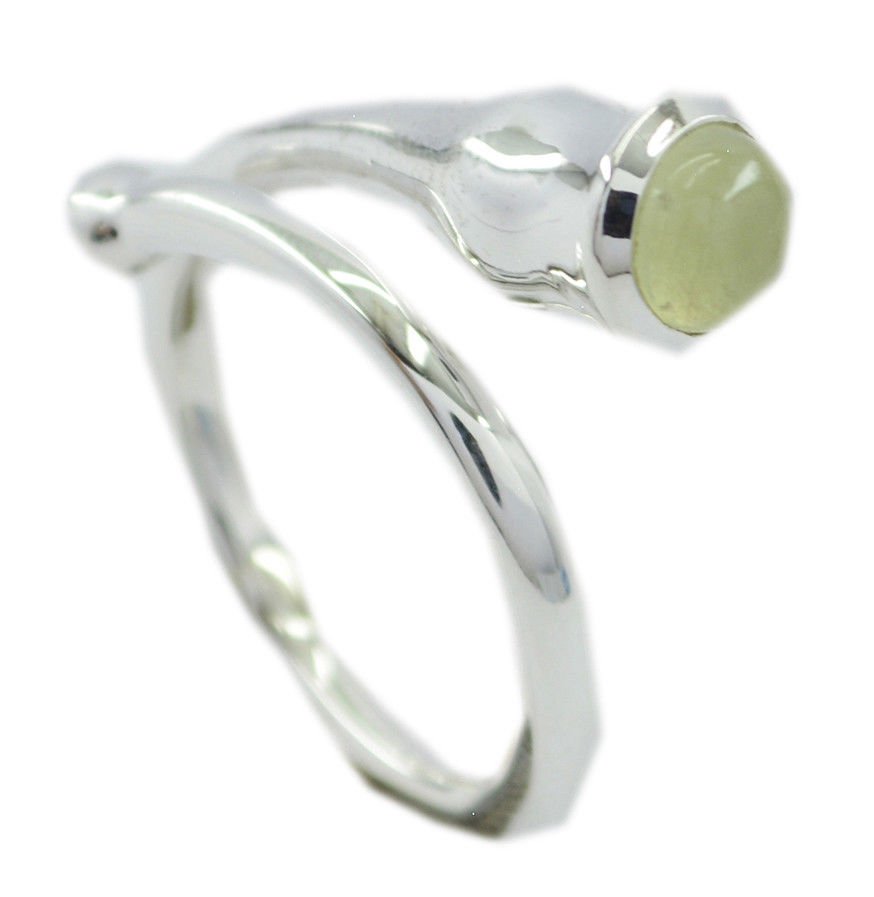 enticing Prehnite 925 Sterling Silver Green Ring genuine normaly US
