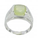 elegant Prehnite 925 Sterling Silver Green Ring Natural simply US