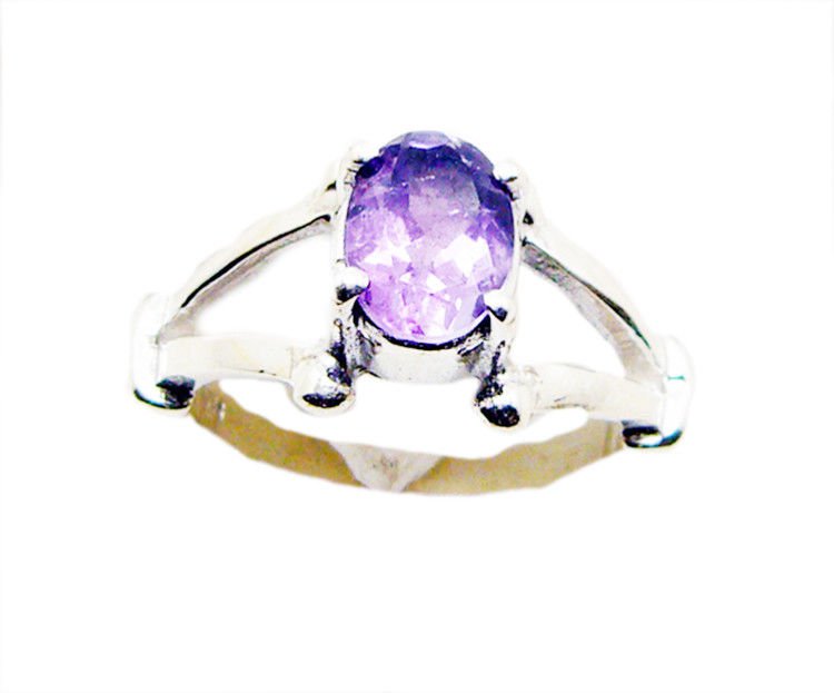 cute Amethyst 925 Sterling Silver Purple Ring genuine india US
