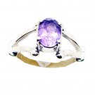 cute Amethyst 925 Sterling Silver Purple Ring genuine india US