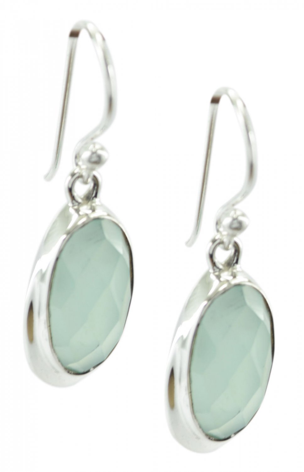 fine-looking Aqua Chalcedony 925 Sterling Silver Blue Earring Natural jaipur US