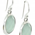 fine-looking Aqua Chalcedony 925 Sterling Silver Blue Earring Natural jaipur US