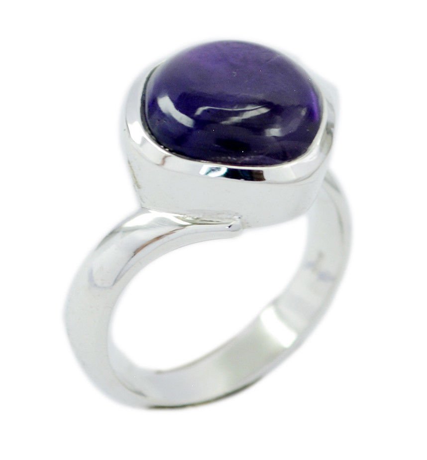 good genuine Amethyst Purple Gemstones Silver Ring gift childrens day US SZ 5-10