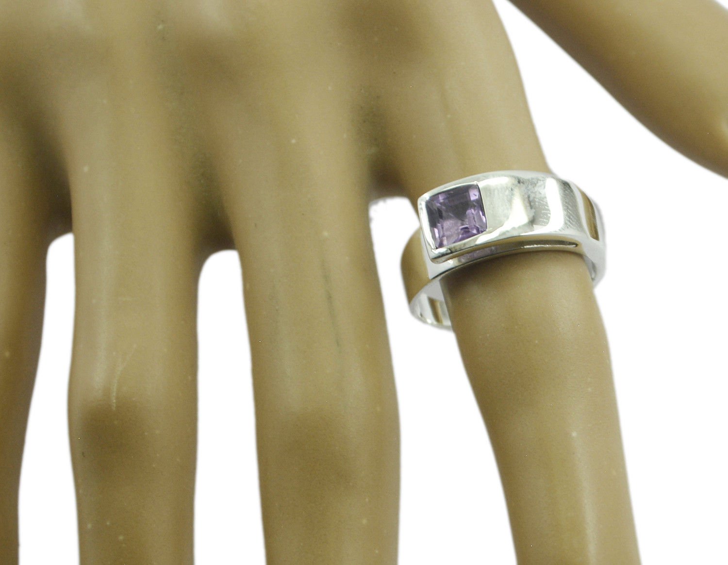 exquisite real Amethyst Purple Gems Silver Ring gift for engagement US SZ 4-11