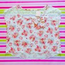 Liz Lisa Pink White Floral Crop Top New With Tags Size S