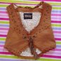 Liz Lisa Tralala Brown Western Cowboy Style Waistcoat Size S