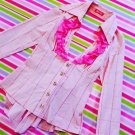MA*RS Pink Check Shirt with Rhinestone Button