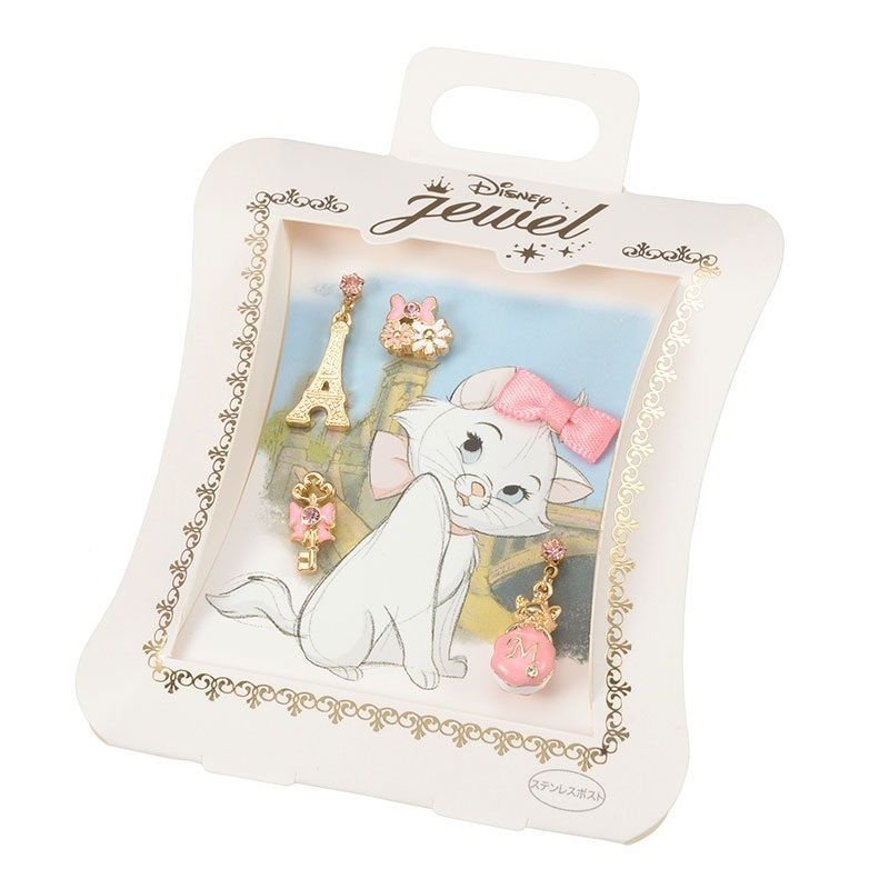 Disney Store Japan Aristocats 5 Pieces Marie Earrings Set