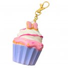 Disney Store Japan Daisy Duck Squishy Cupcake Key Chain Charm