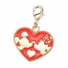 Disney Store Japan Mickey & Minnie Mouse Heart Charm