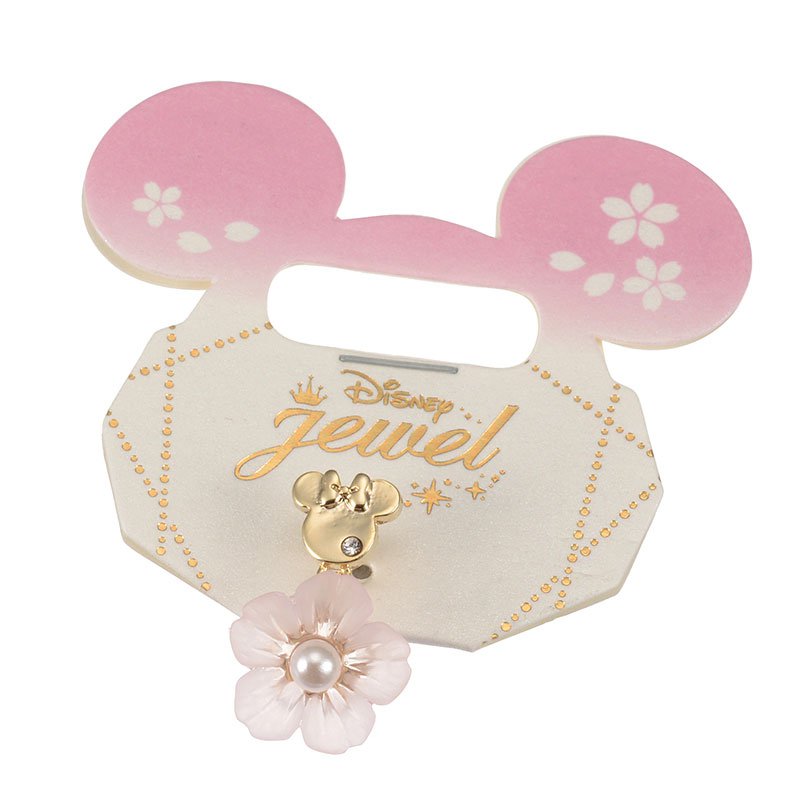 Disney Store Japan Minnie Mouse Sakura Crystal Ear Clip
