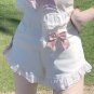 Sweet Lolita White Shorts with pink bows Size S