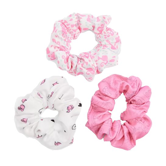 Deichmann Barbie Mattel Three Color 3 Piece Hair Scrunchies Set