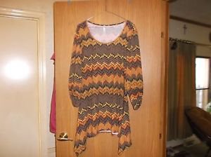 Multi Color Aztec Abstract Sidetail Tunic 2x