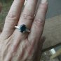 Indicolite Quartz 2.90ct Solitaire Ring in Sterling Silver size 8
