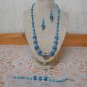 Beautiful handmade Turquoise Howlite necklace/bracelet/earring set