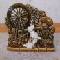 Vintage Mccoy Spinning Wheel With Scottie and cat