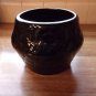Vintage 76' Caleramics USA Art Pottery Fish Scale Planter High Gloss Black *EUC*