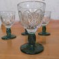Vintage AVON Cordial Stemware Set (4) With Green Stems *MINT*