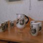 Vintage Capri Royal Sealy Sangria Set w/Six Cups~ ca. 1940's *EVC*