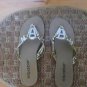 Babe Brand Flashy Sandals/Flip Flops in Gold color size 9