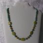 Beautiful handmade jade and green agate necklace