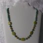 Beautiful handmade jade and green agate necklace