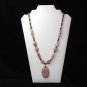 Beautiful handmade red Sandstone Agate necklace