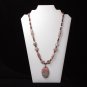 Beautiful handmade red Sandstone Agate necklace