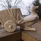 Mccoy goose pulling cart planter