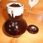 Vintage Pottery Brown Drip Nightstand Water Carafe *MINT*
