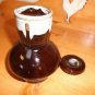 Vintage Pottery Brown Drip Nightstand Water Carafe *MINT*