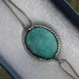 Blue Drusy Quartz 7.5 Inch Bracelet in Stainless Steel 25 CTS w/Austrian Crystal