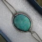 Blue Drusy Quartz 7.5 Inch Bracelet in Stainless Steel 25 CTS w/Austrian Crystal