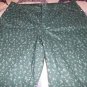 Pair of Green Floral Pattern Stretch Jeans Size 16w