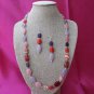 Beautiful Handmade Czech glass necklace with silver plated accents