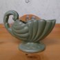 Vintage Green Speckled Haeger Pottery Shell Planter circa 1940's *EVC*