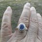 Bali Style Tanzinite Rough in Sterling Silver Detailed Ring size 7