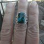 Artisan Crafted Australian Chrysocolla Cushion 8 ct. Ring in .925 Silver Sz 6